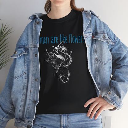 Unisex T-shirt Women are like Flowers in Blue