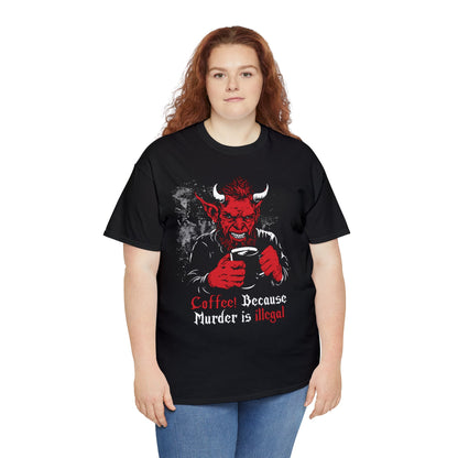 Unisex T-shirt Coffee Devil in Red