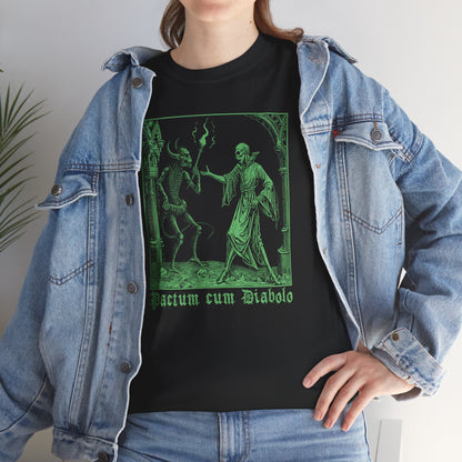 Unisex T-shirt Pactum cum Diabolo in Green