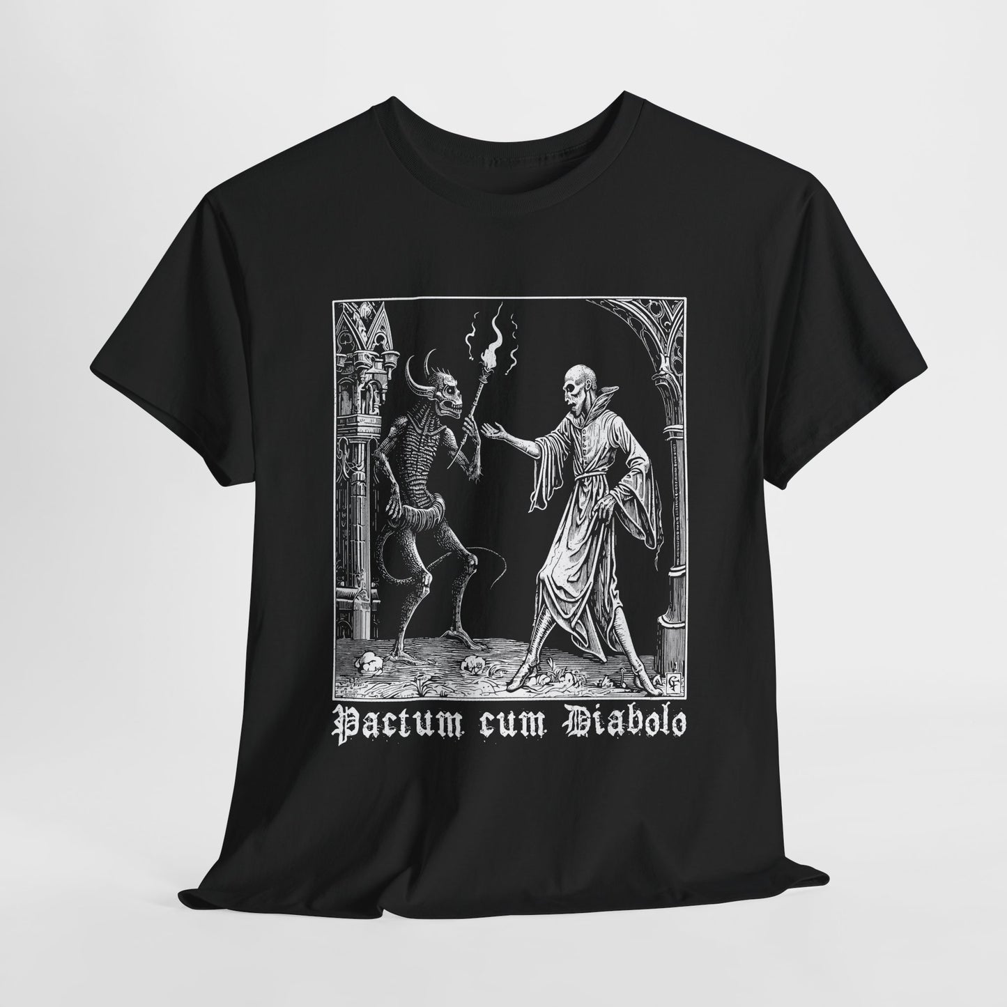 Unisex T-shirt Pactum cum Diabolo in White