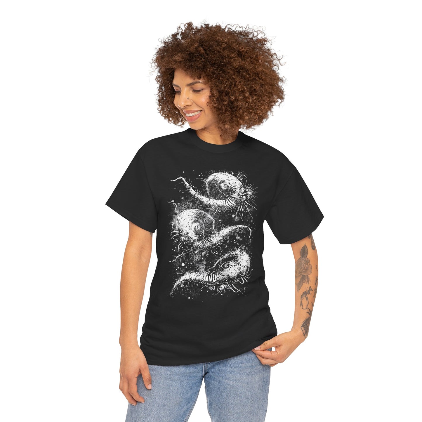 Unisex T-shirt Cosmic Worms in White