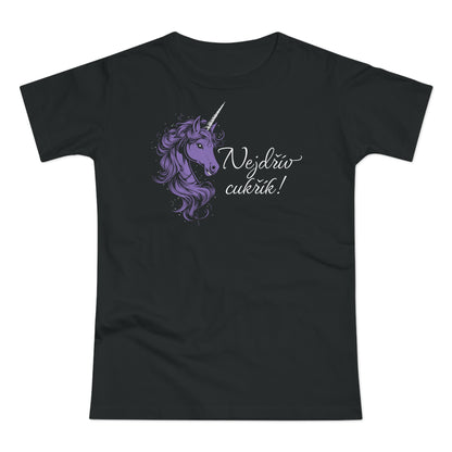 Women's T-shirt Unicorn - First candy in purple CZ Edition