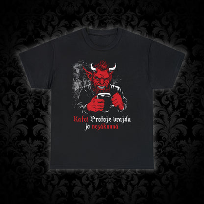 Unisex T-shirt Coffee Devil in Red CZ Edition