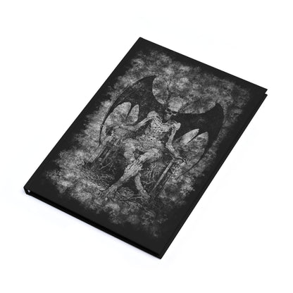 Hardcover Journal A5 Devil on his Throne in Grey - Frogos Design