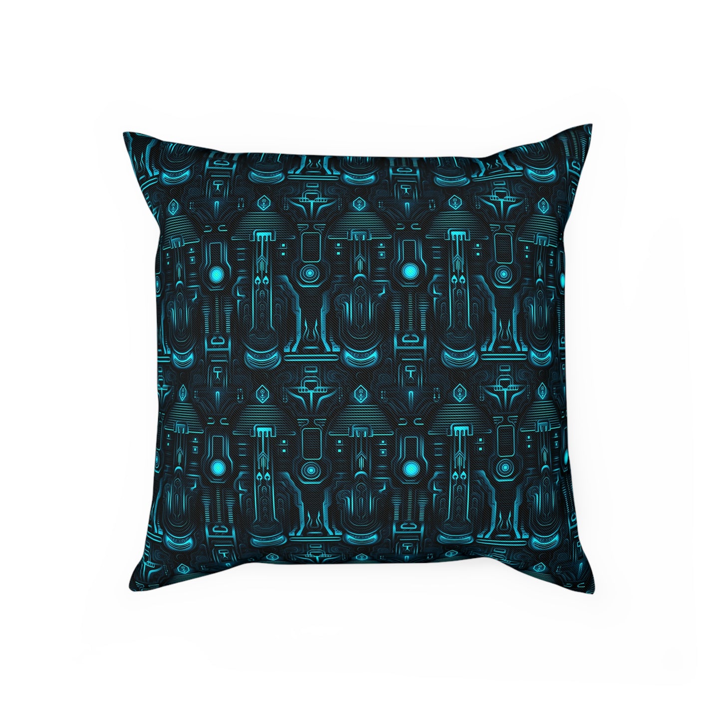 Cushions Dark Alien Structures in Blue - Frogos Design