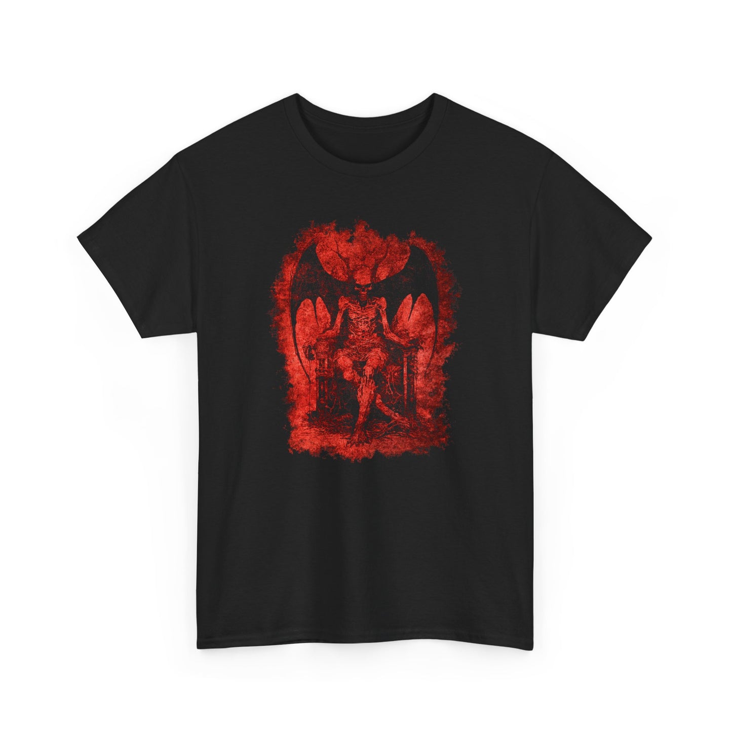 Unisex T-shirt Devil on his Throne in Red