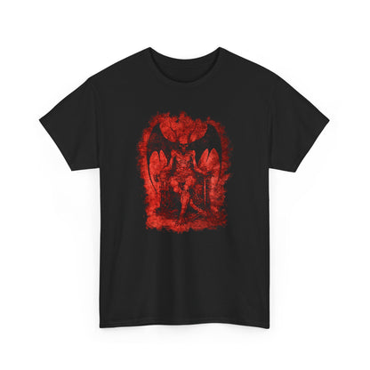 Unisex T-shirt Devil on his Throne in Red