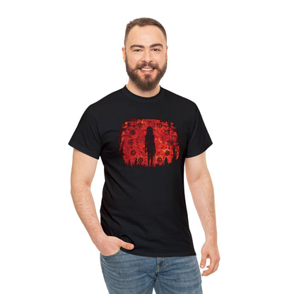 Unisex T-shirt Evil is Here in Red - Frogos Design