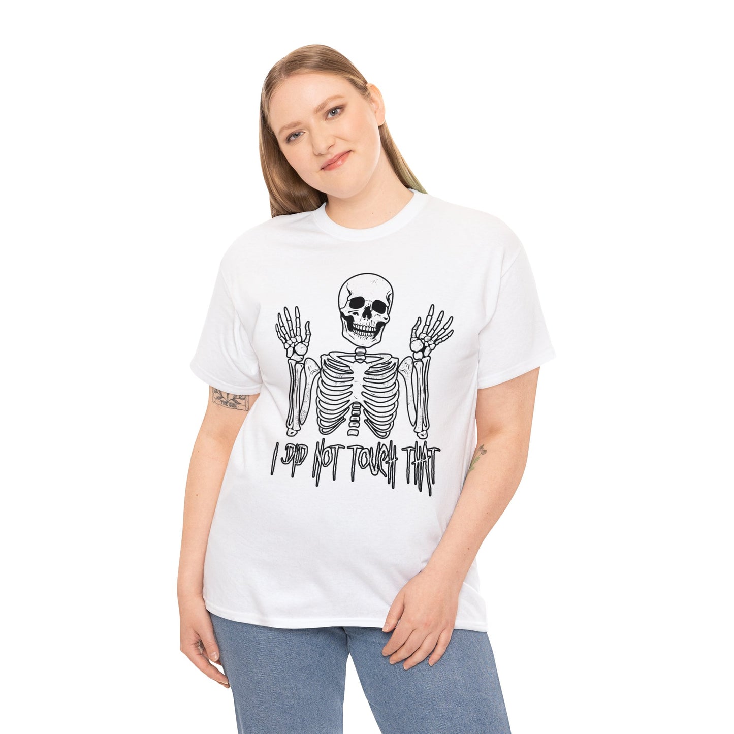 Unisex T-shirt Skelly did not touch that - Frogos Design