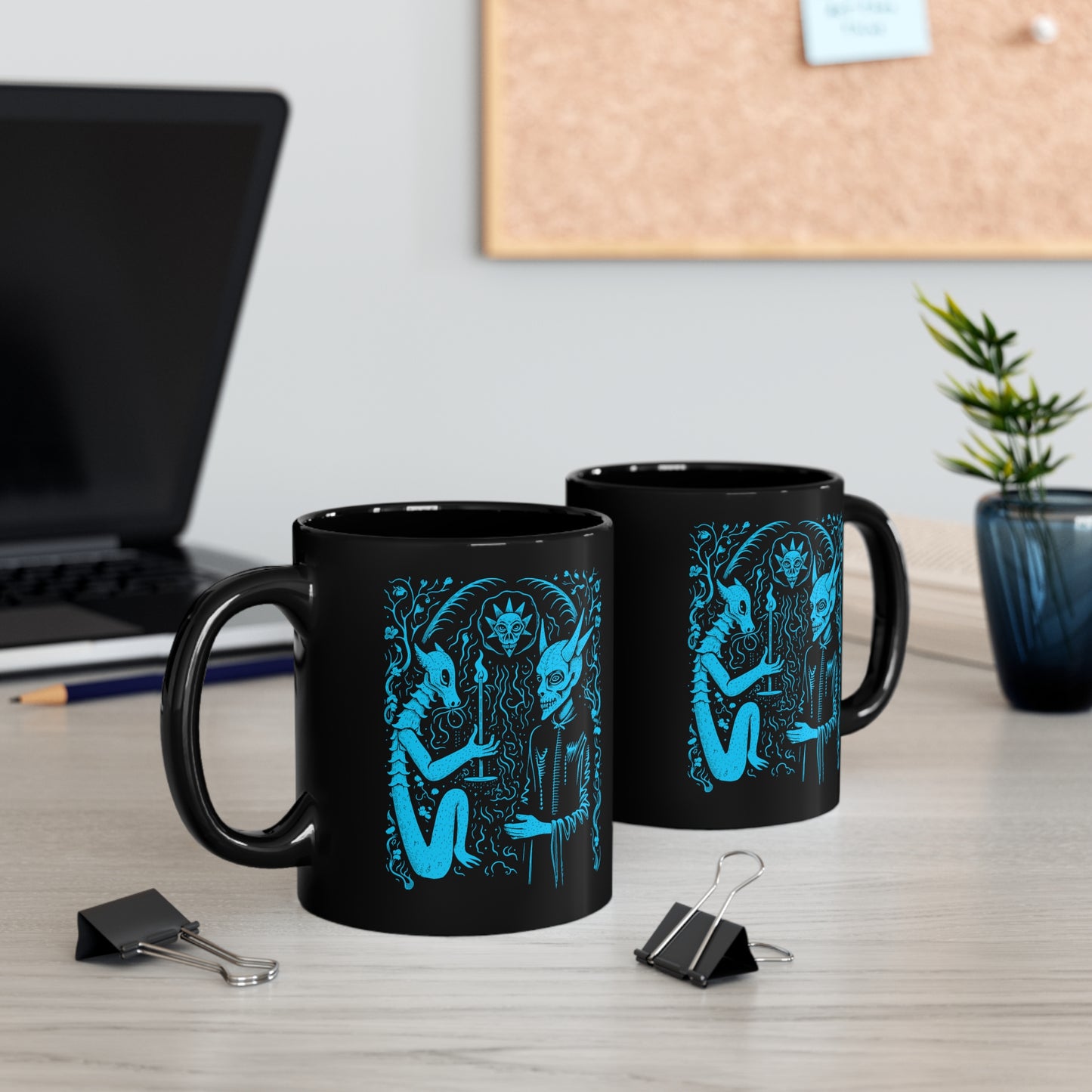 Mug Devil Pact with the Devil in Blue - Frogos Design