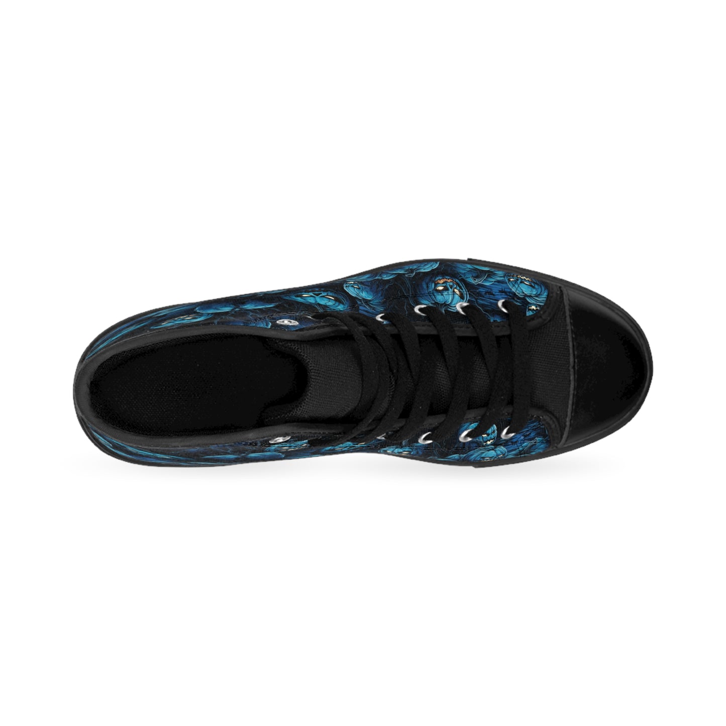 Classic Sneakers Spooky Blue Halloween Pumpkins - Frogos Design