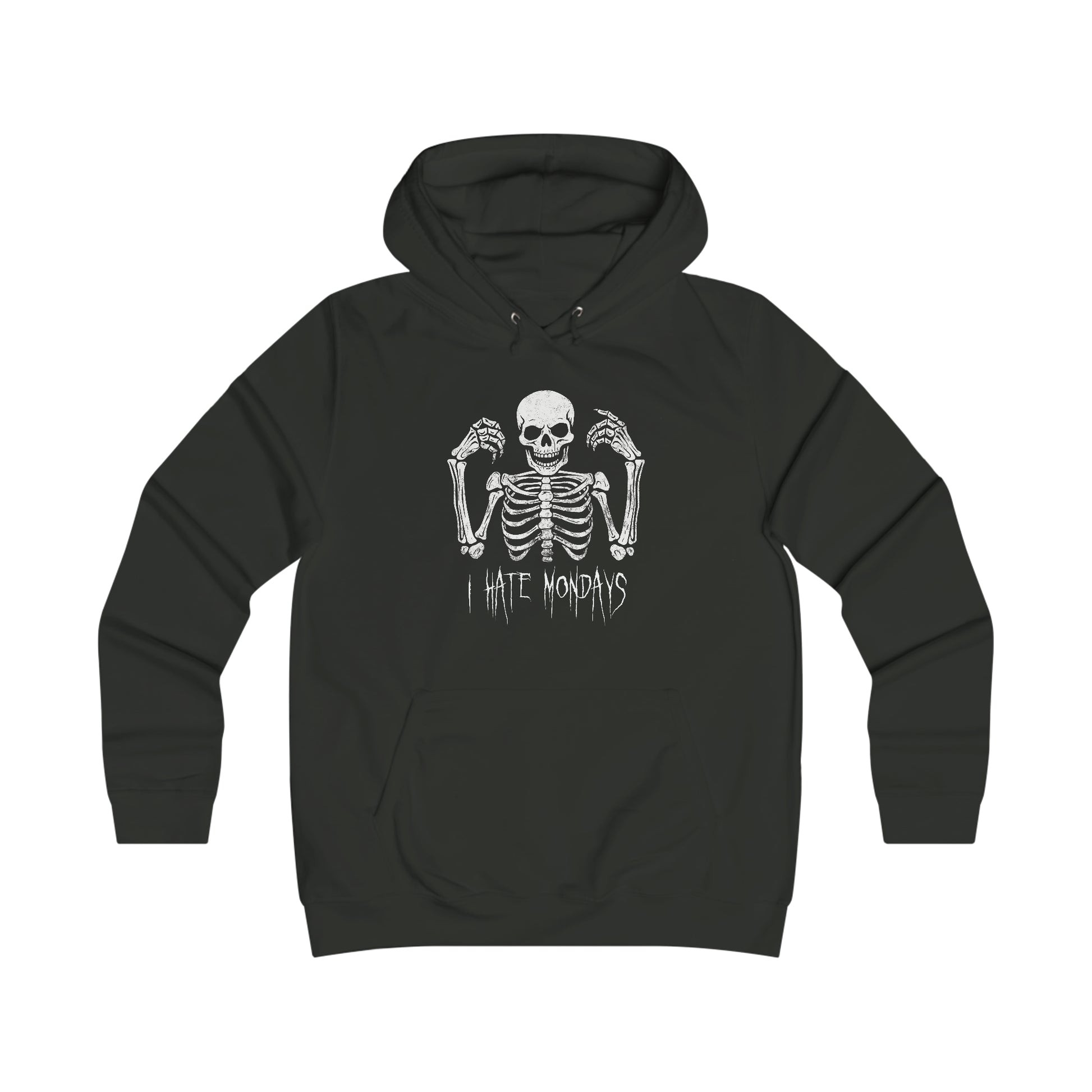 Girlie Hoodie Skelly hates Mondays - Frogos Design