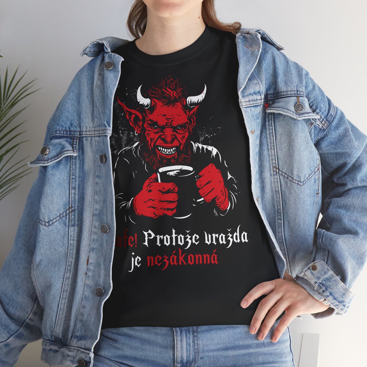 Unisex T-shirt Coffee Devil in Red CZ Edition