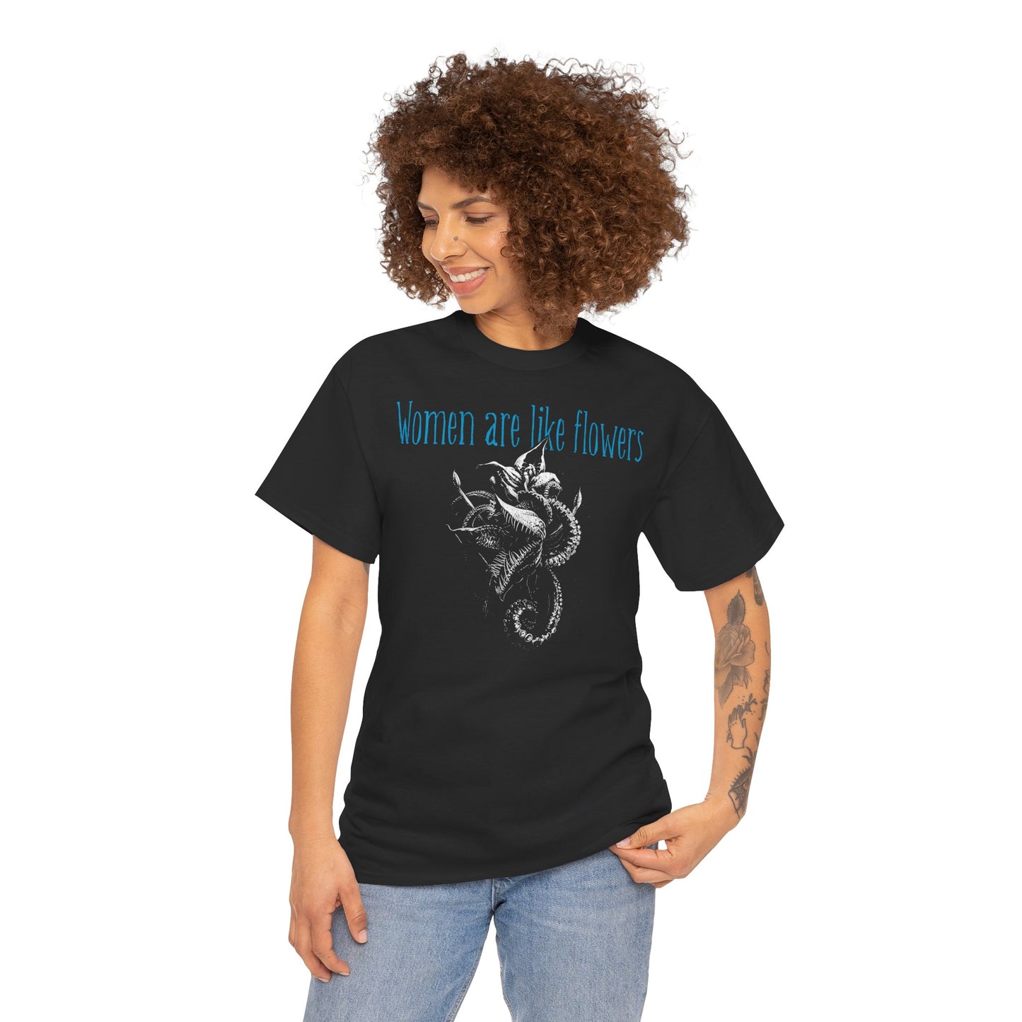 Unisex T-shirt Women are like Flowers in Blue