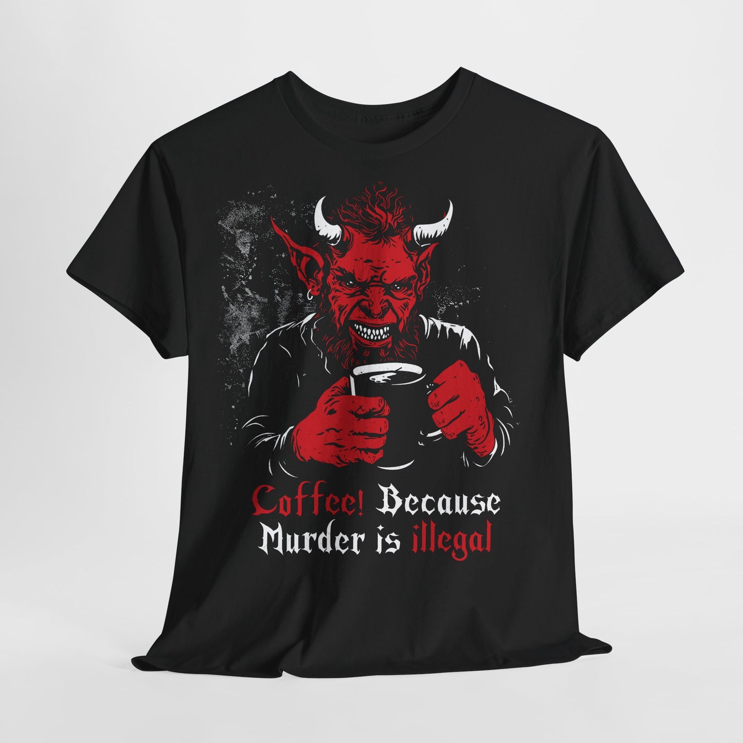 Unisex T-shirt Coffee Devil in Red