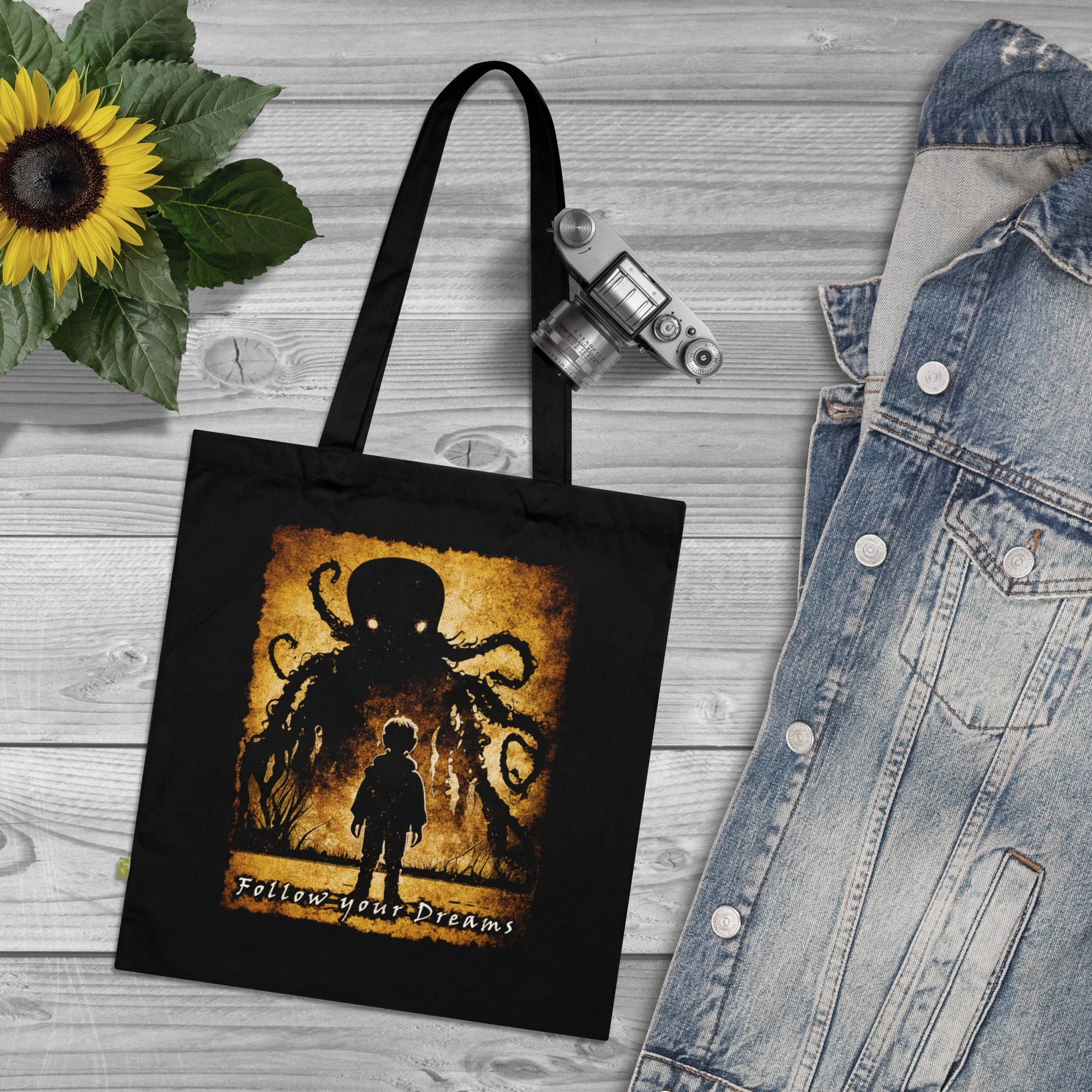 Tote Bag Follow your Dreams in Orange - Frogos Design