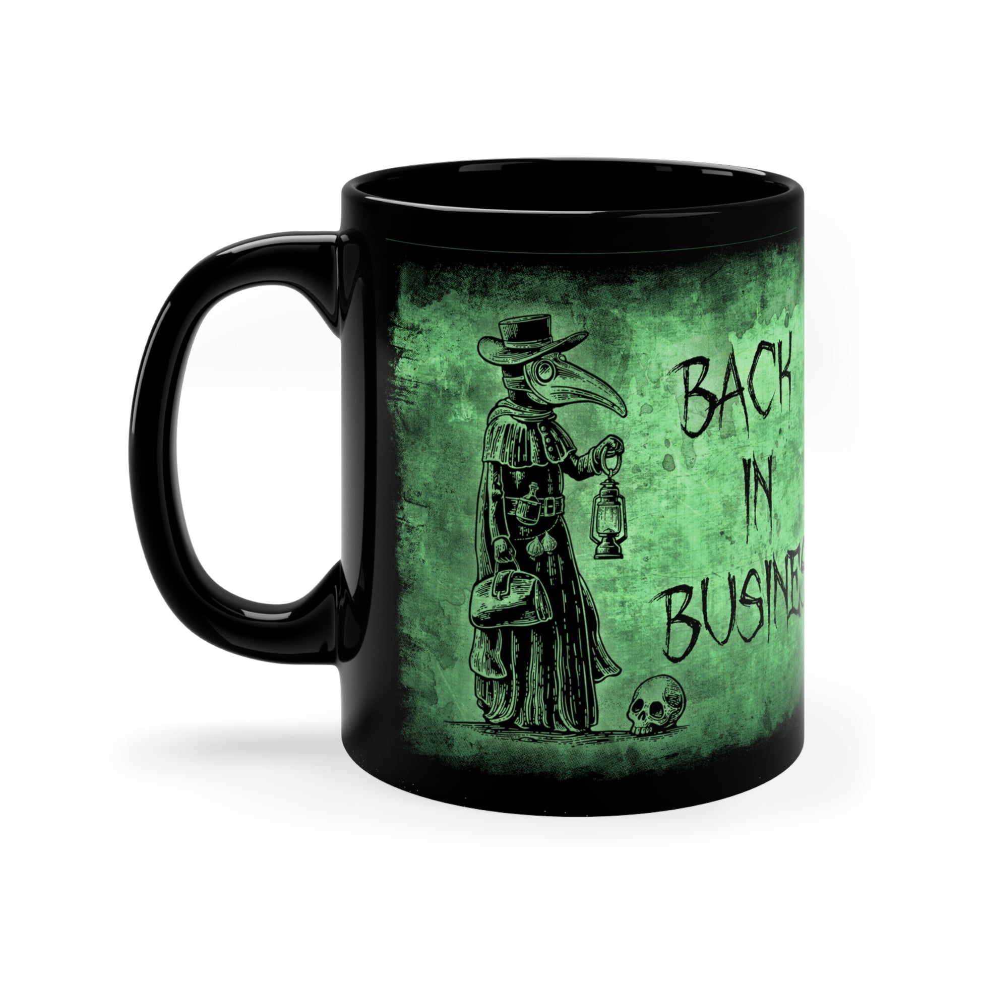 Mug Back in business - Plague doctor print