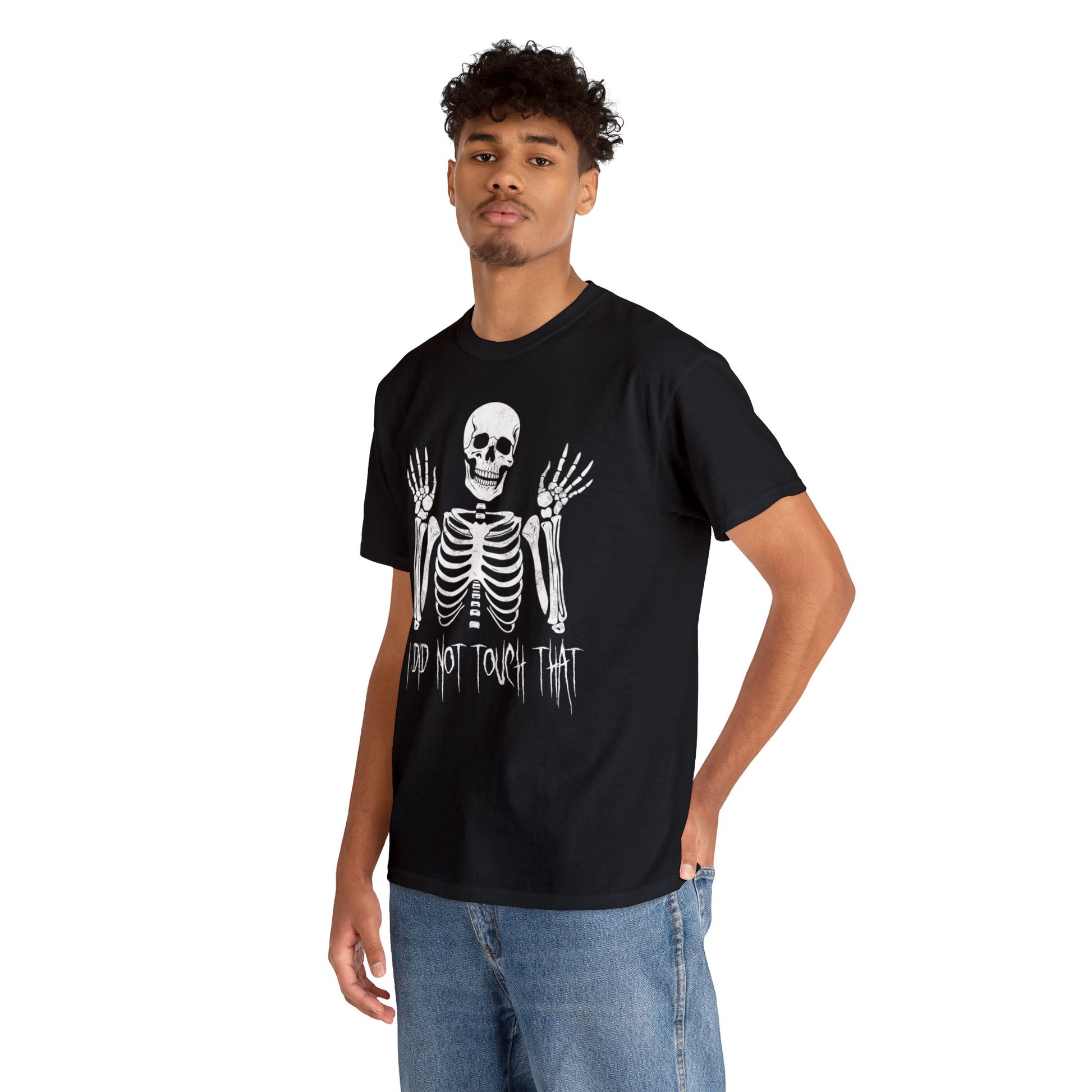 Unisex T-shirt Skelly did not touch that - Frogos Design