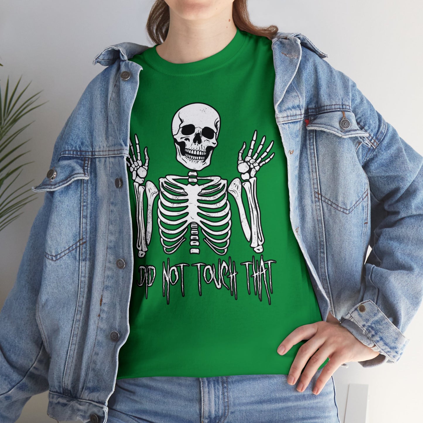 Unisex T-shirt Skelly did not touch that - Frogos Design