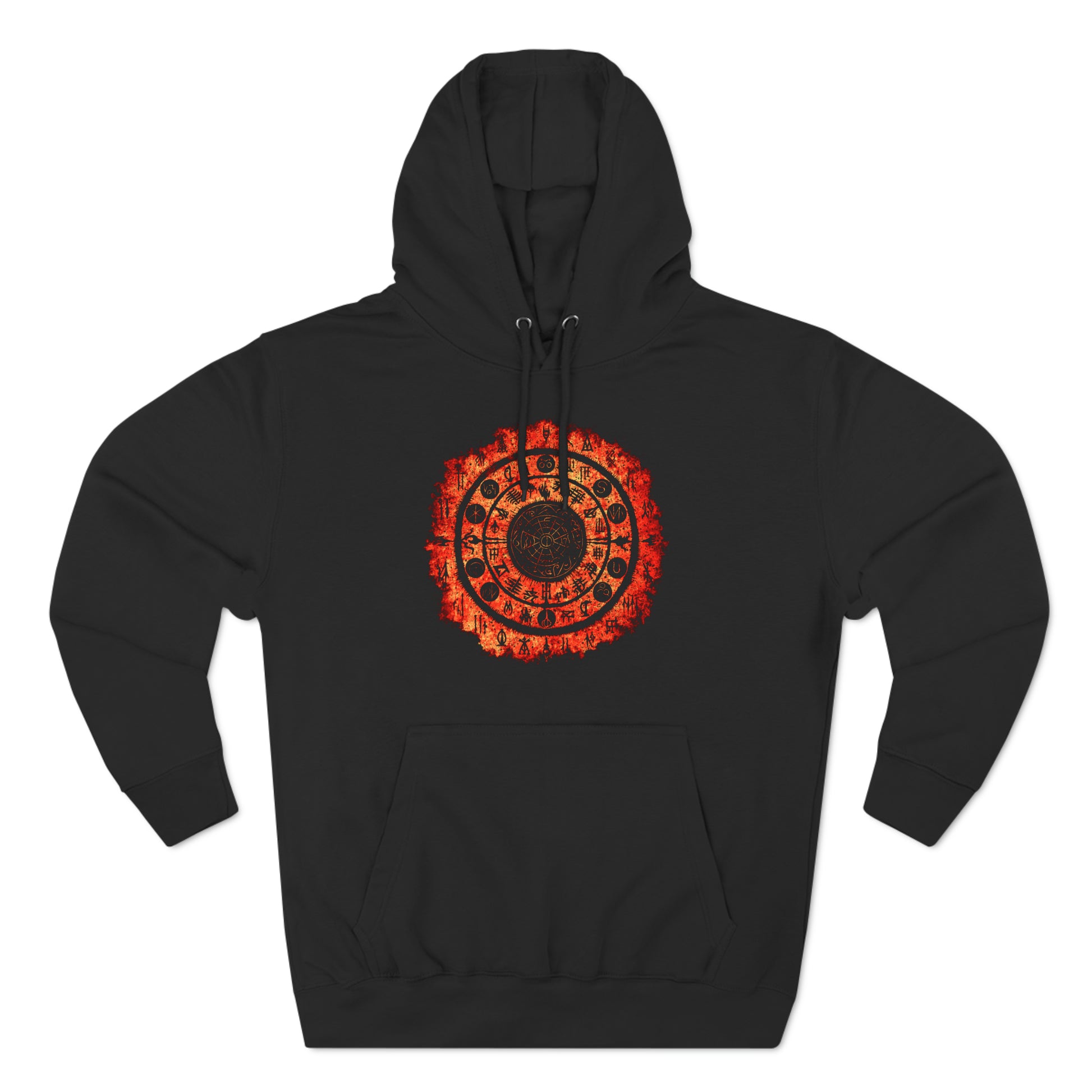 Unisex Pullover Hoodie Witchcraft seal - Orange - Frogos Design