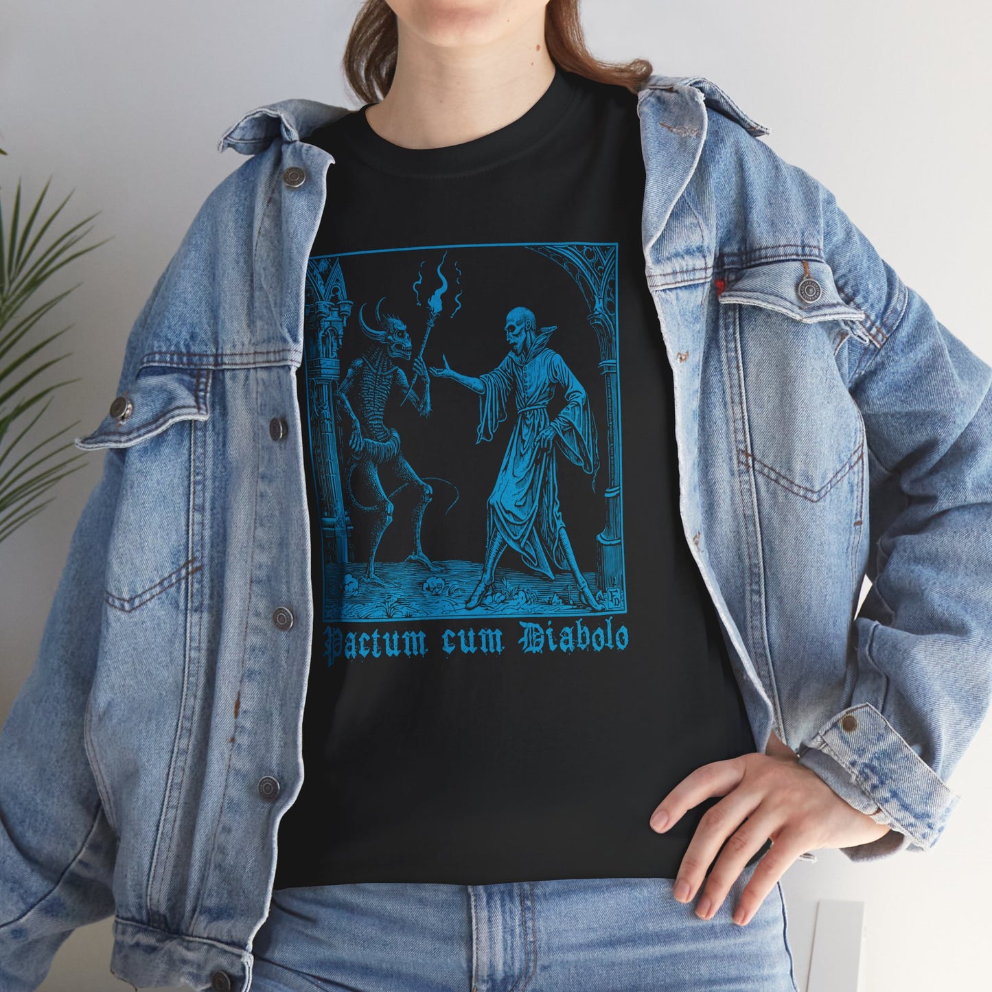 Unisex T-shirt Pactum cum Diabolo in Blue