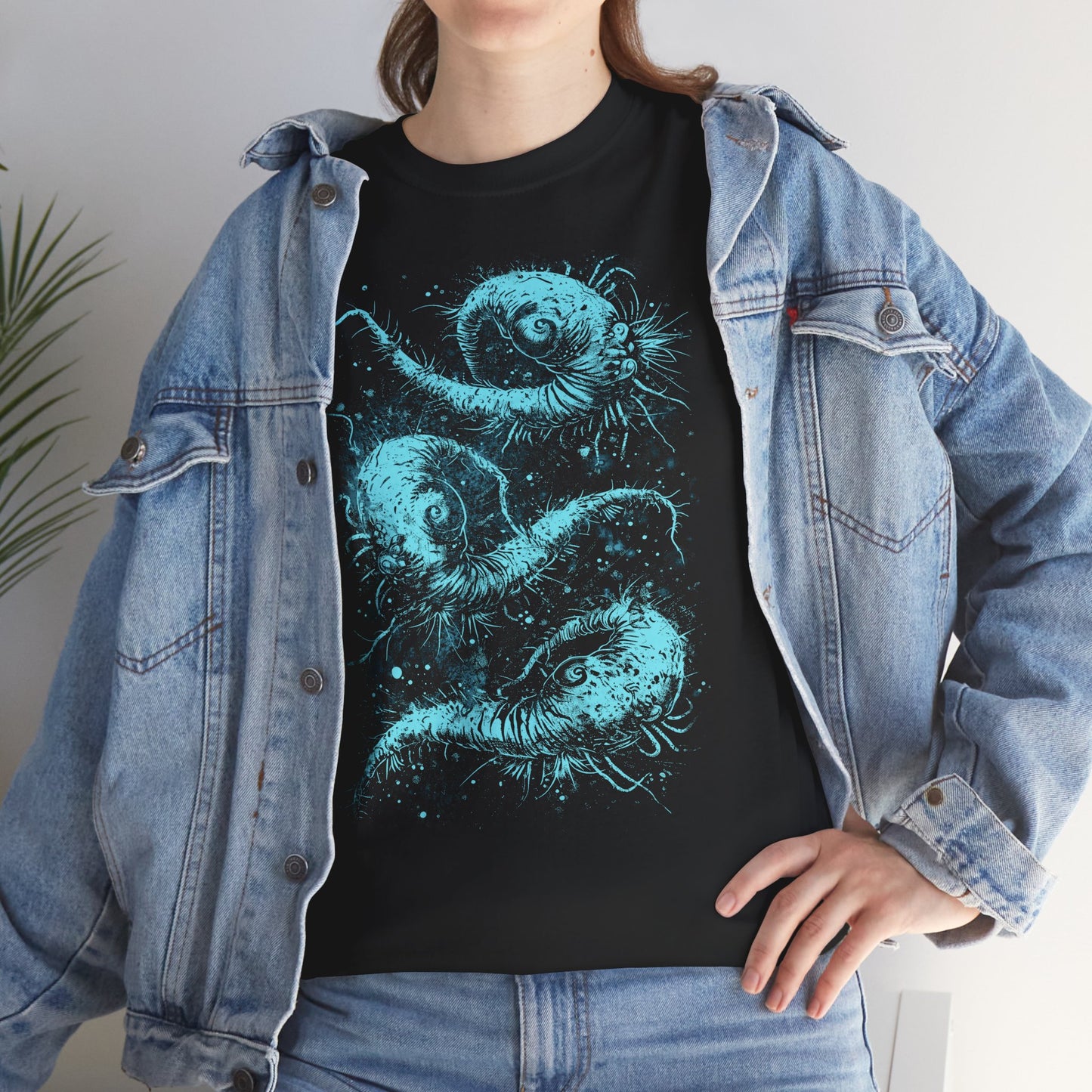 Unisex T-shirt Cosmic Worms in Blue