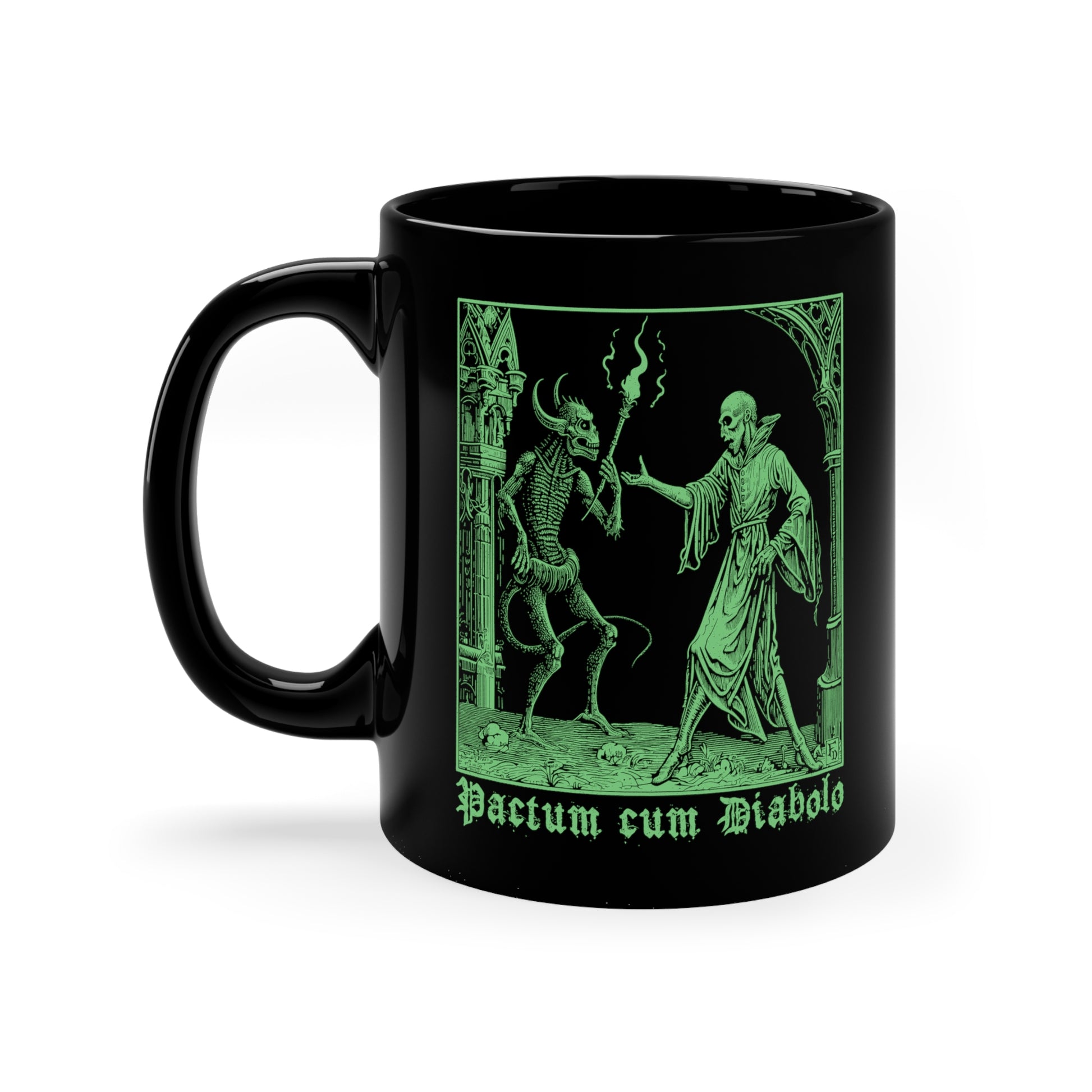 Mug Pactum cum Diabolo in Green - Frogos Design