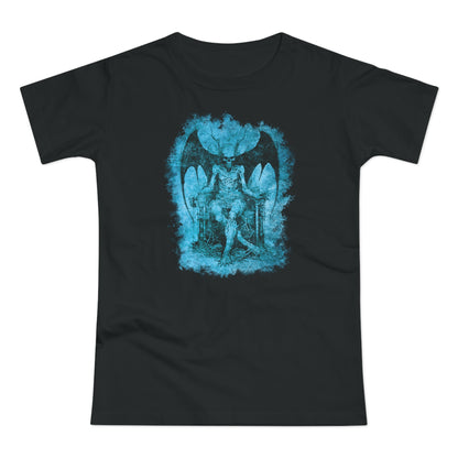 Women's T-shirt Devil on his Throne in Blue