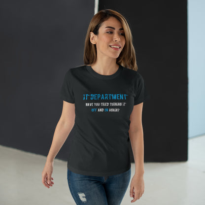 Women's T-shirt IT Support in Blue