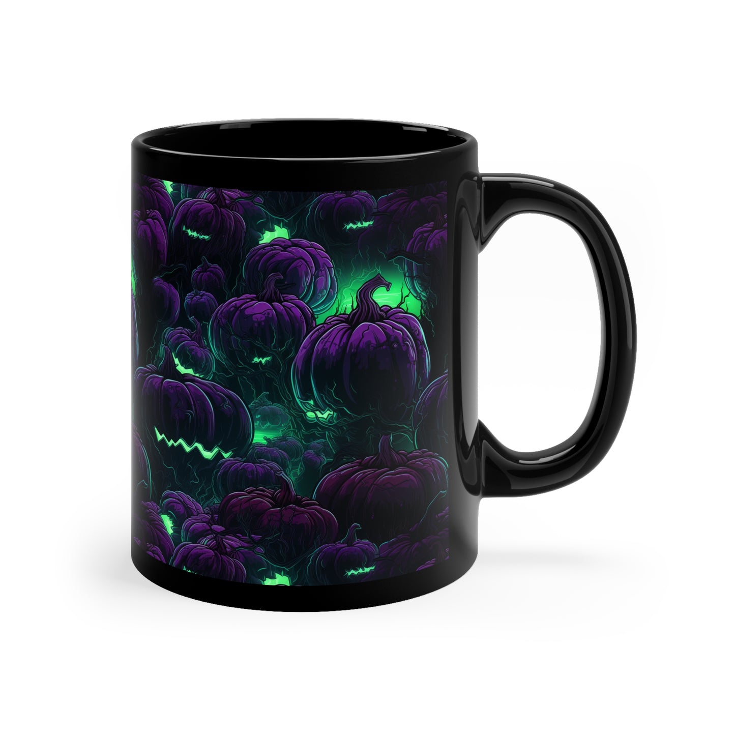 Mug Spooky Purple Halloween Pumpkins - Frogos Design