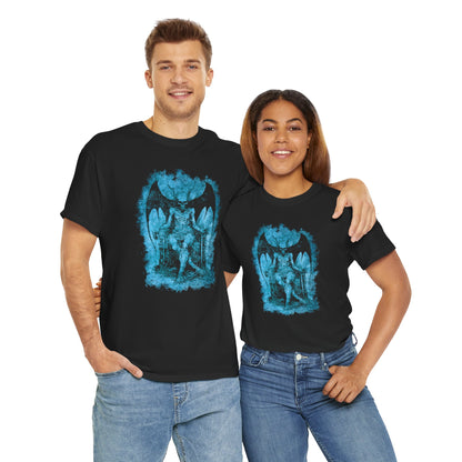 Unisex T-shirt Devil on his Throne in Blue