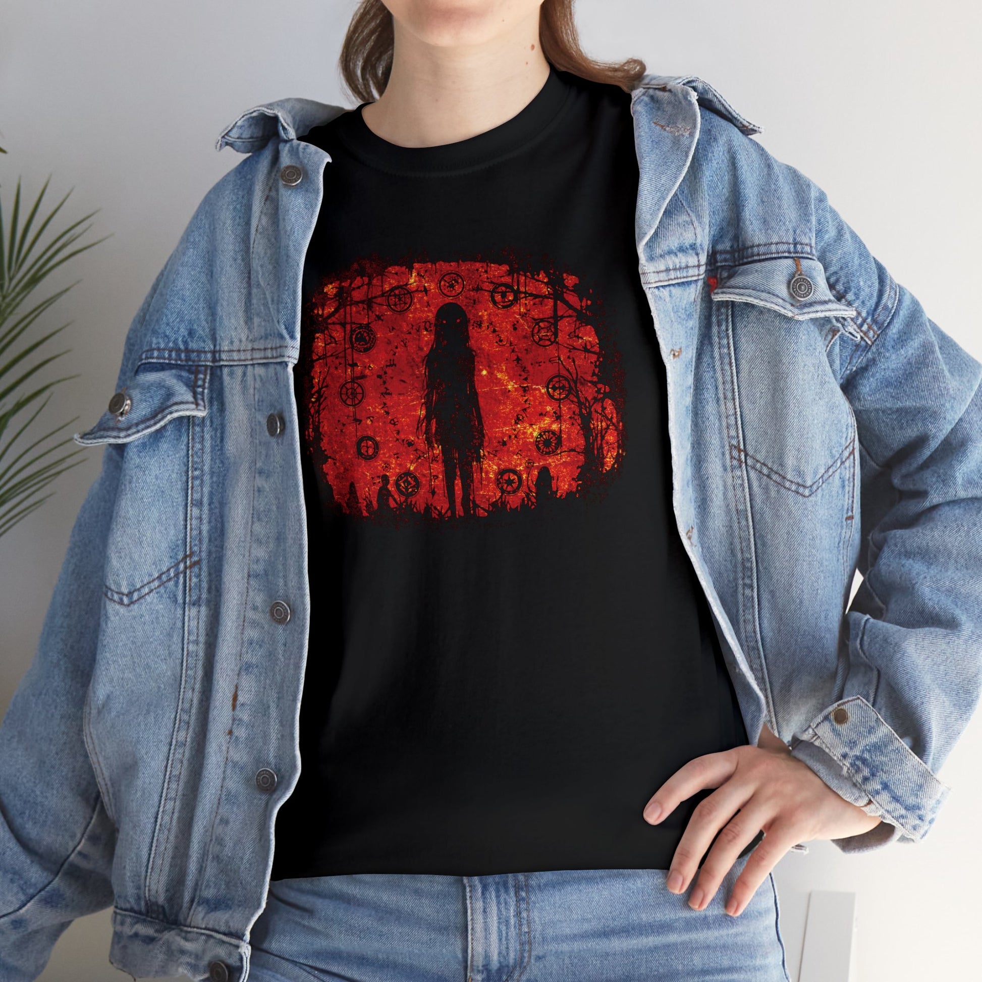 Unisex T-shirt Evil is Here in Red - Frogos Design