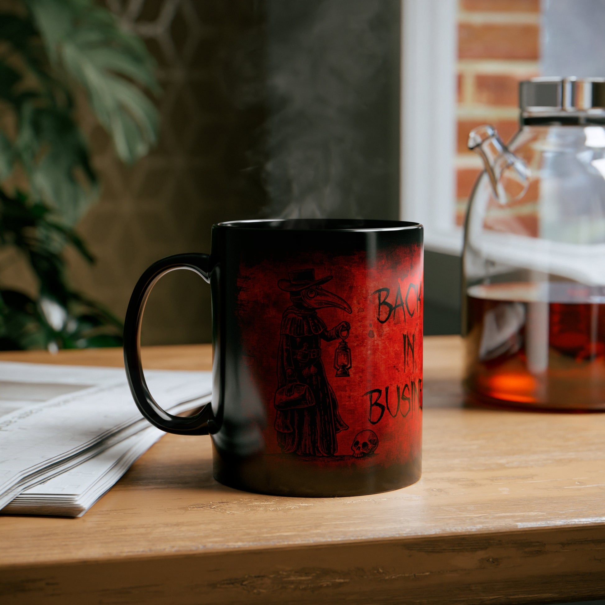 Mug Back in Business in Red - Frogos Design