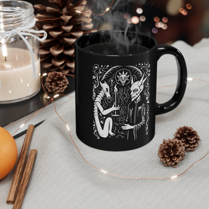 Mug Devil Pact with the Devil in White - Frogos Design