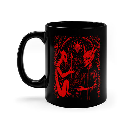 Mug Devil Pact with the Devil in Red - Frogos Design