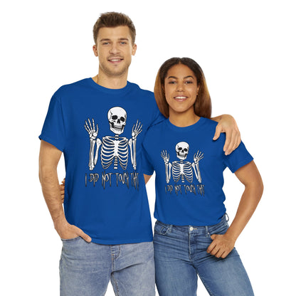 Unisex T-shirt Skelly did not touch that - Frogos Design