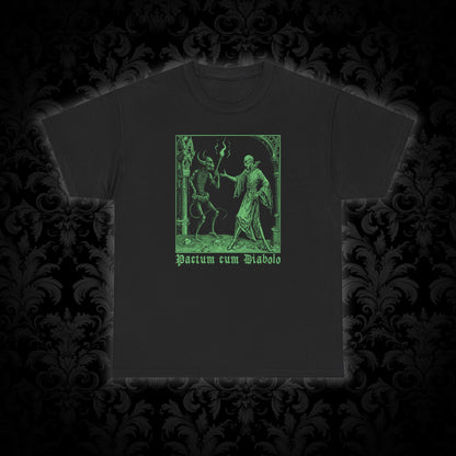 Unisex T-shirt Pactum cum Diabolo in Green