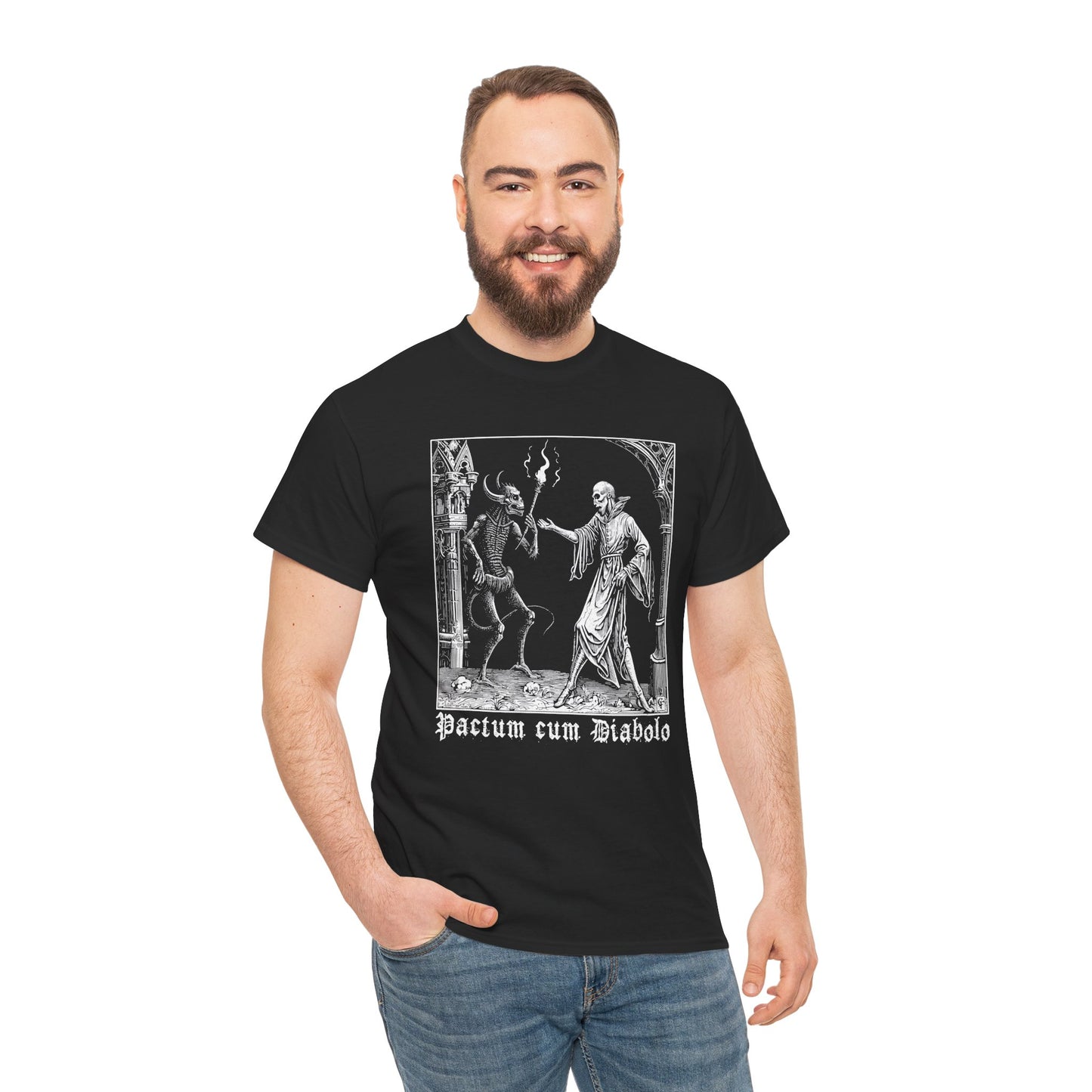 Unisex T-shirt Pactum cum Diabolo in White