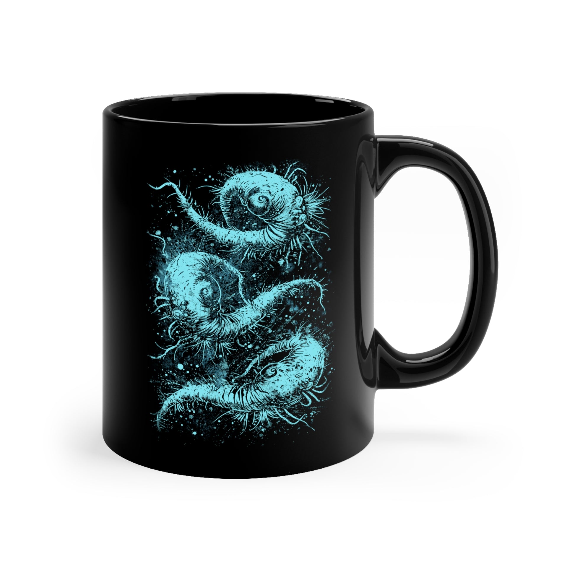 Mug Cosmic Worms in Blue - Frogos Design