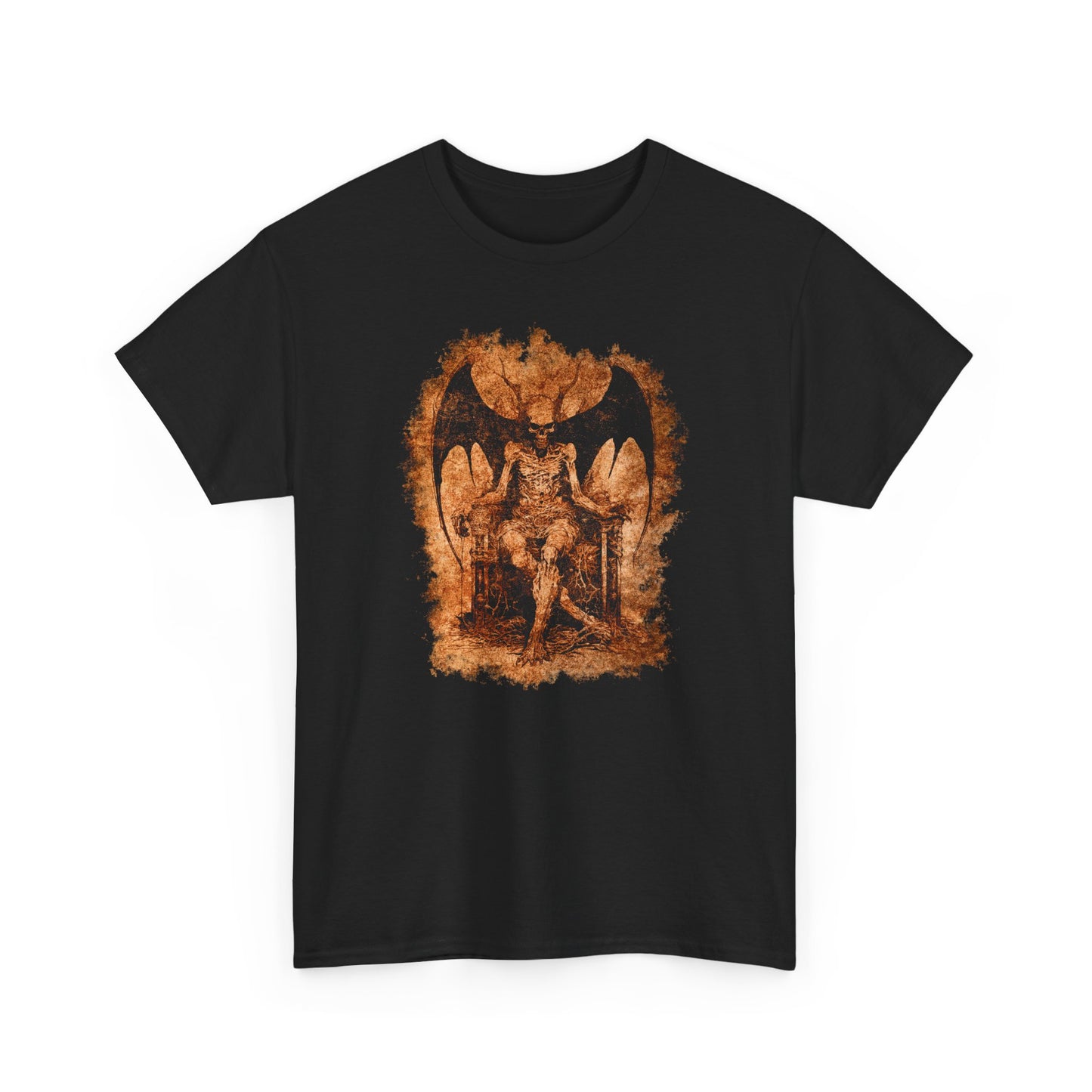 Unisex T-shirt Devil on his Throne in Beige