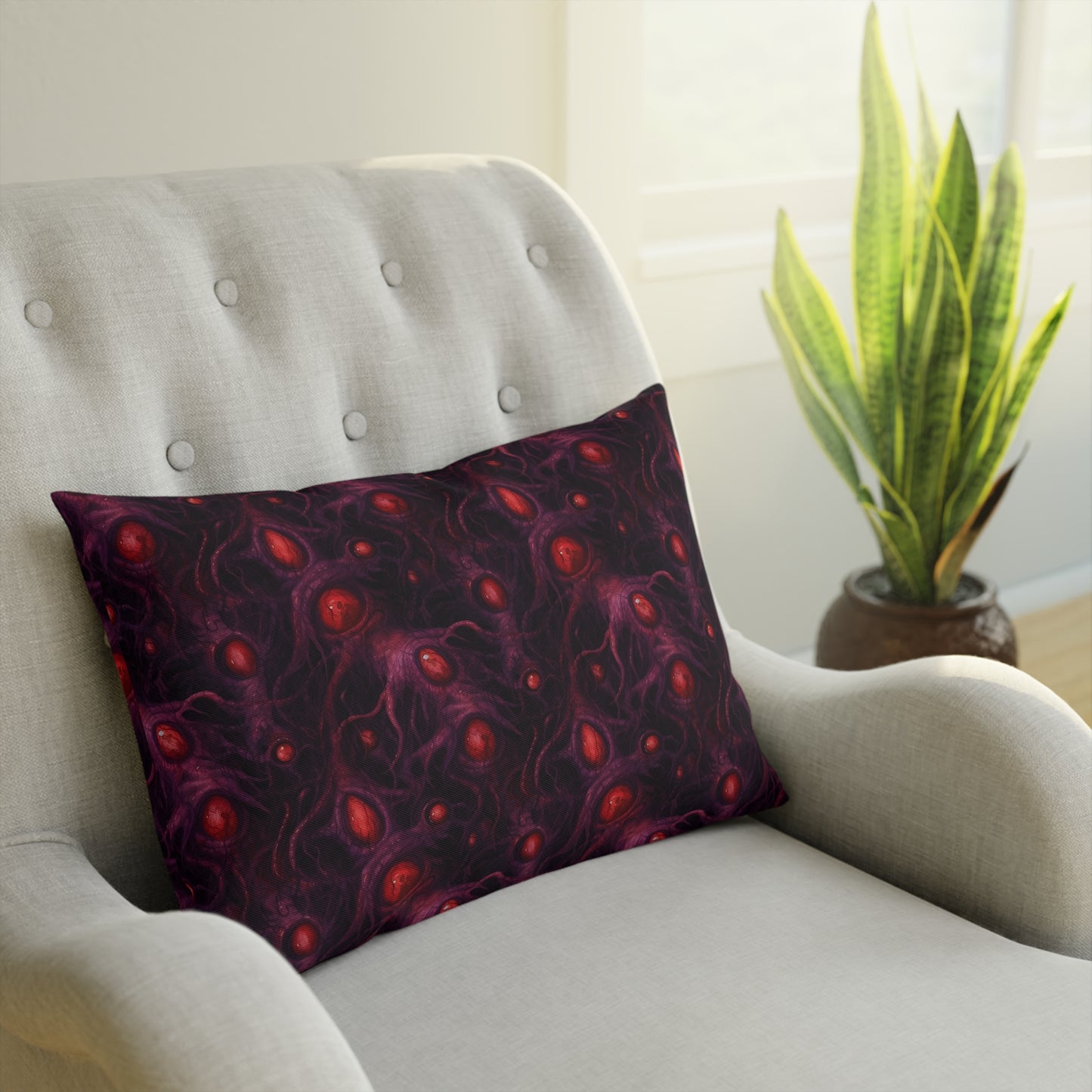 Cushions Horror Eyes of Purple Void - Frogos Design