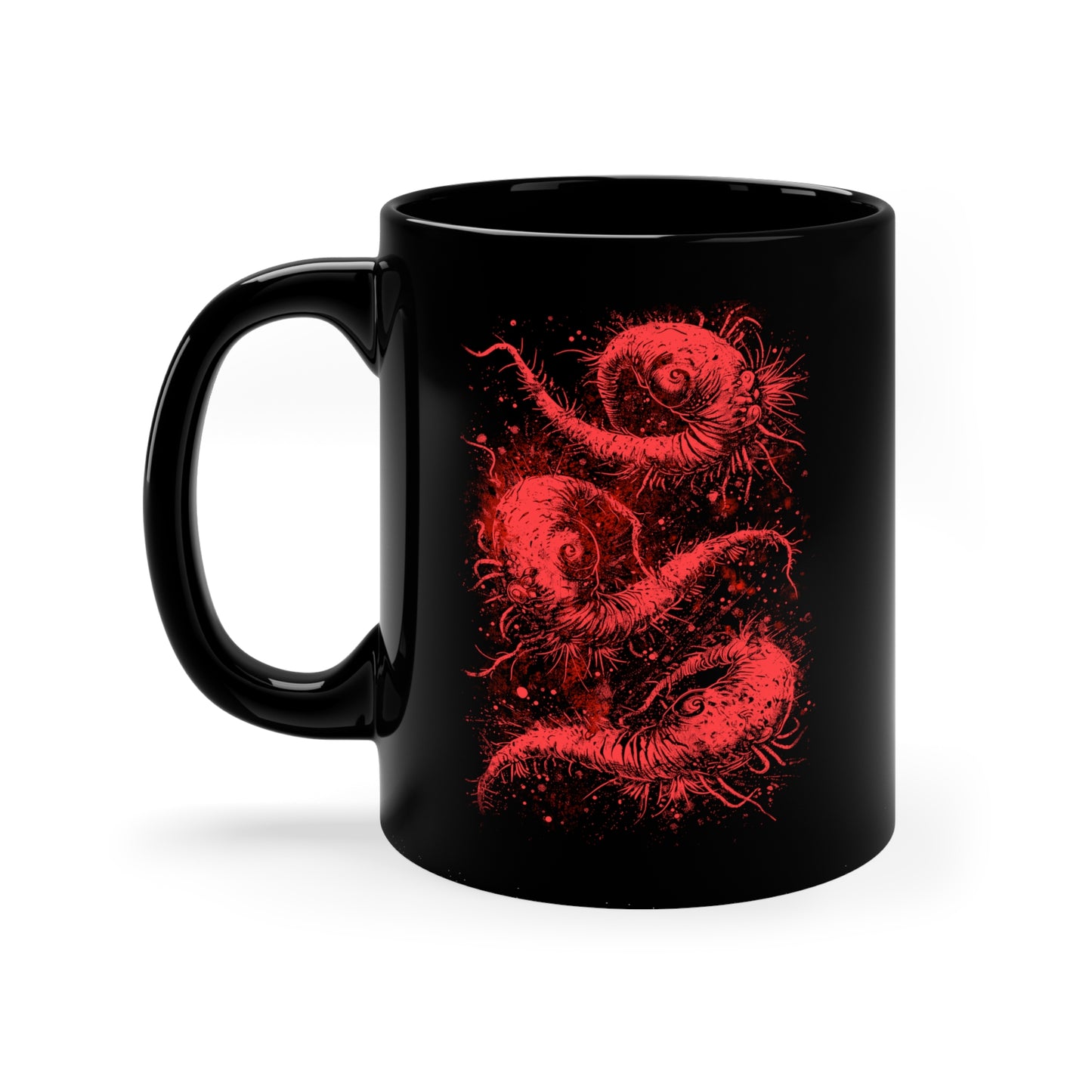 Mug Cosmic Worms in Red - Frogos Design