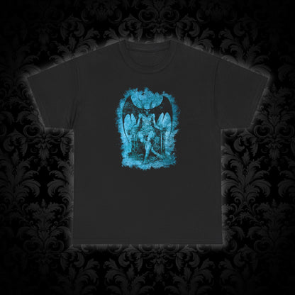 Unisex T-shirt Devil on his Throne in Blue