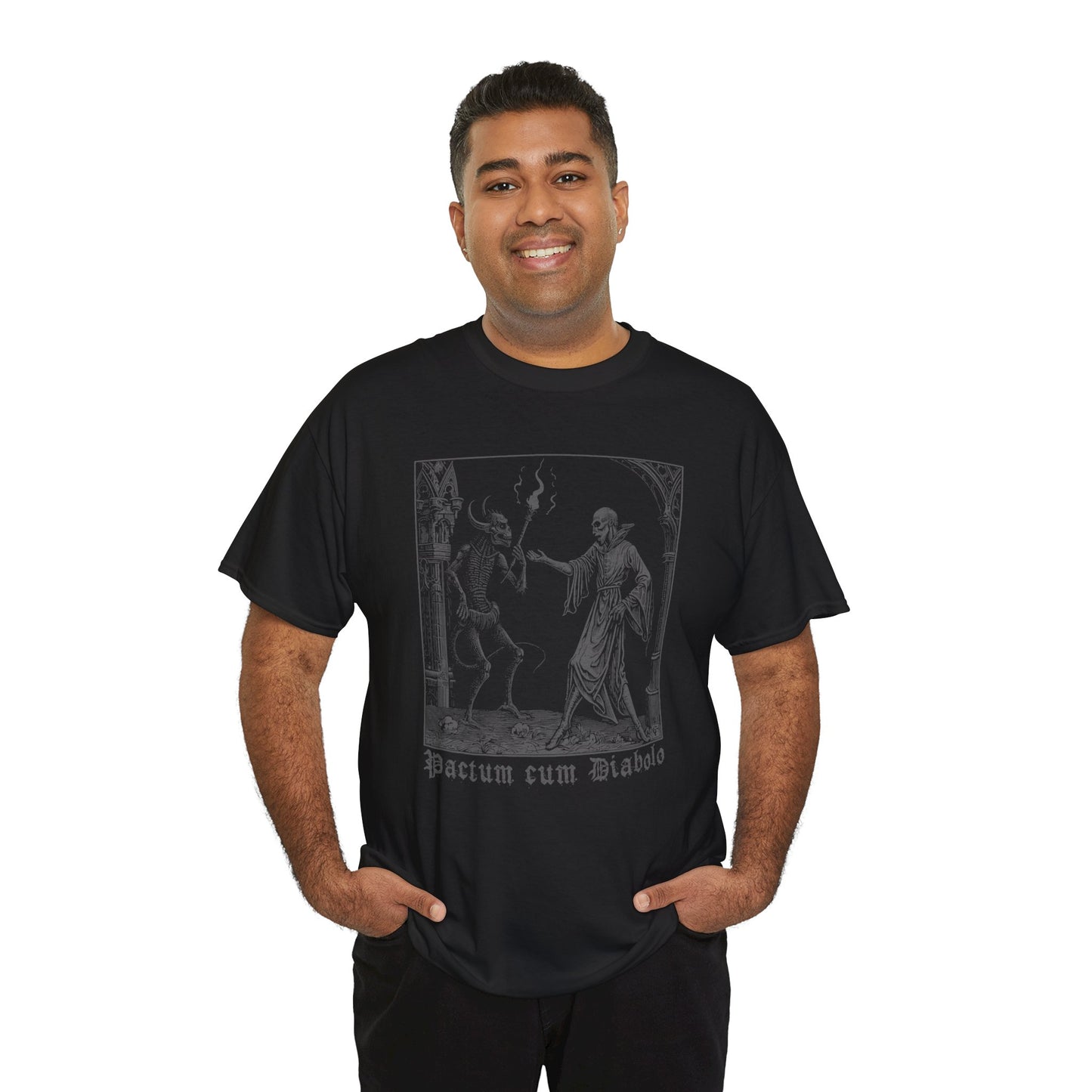 Unisex T-shirt Pactum cum Diabolo in Grey