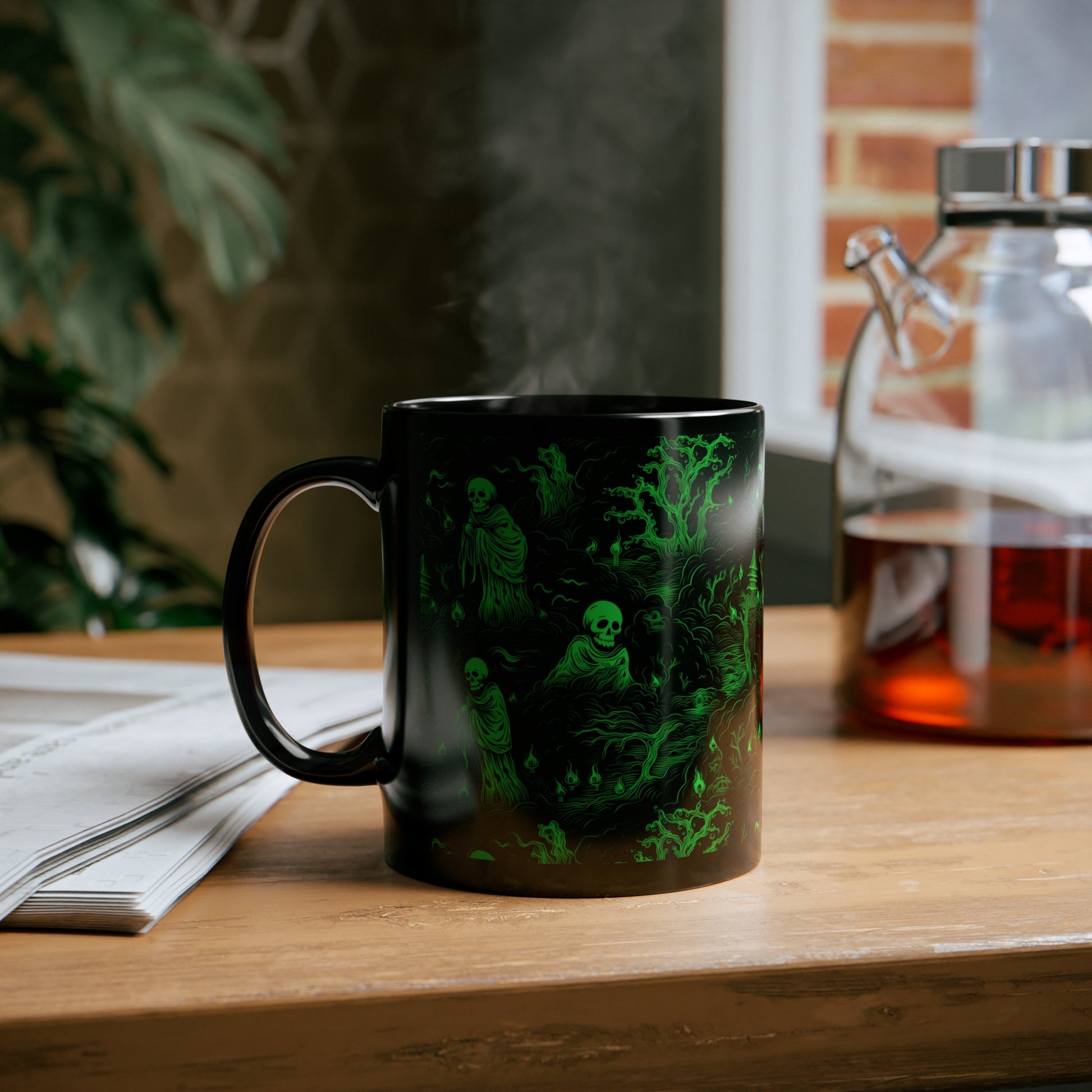 Mug Spooky Green Ghosts - Frogos Design