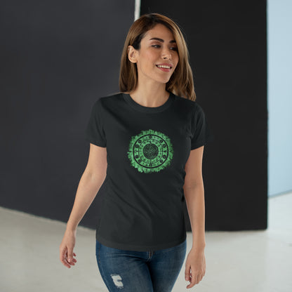 Women's T-shirt Witchcraft Seal in Green