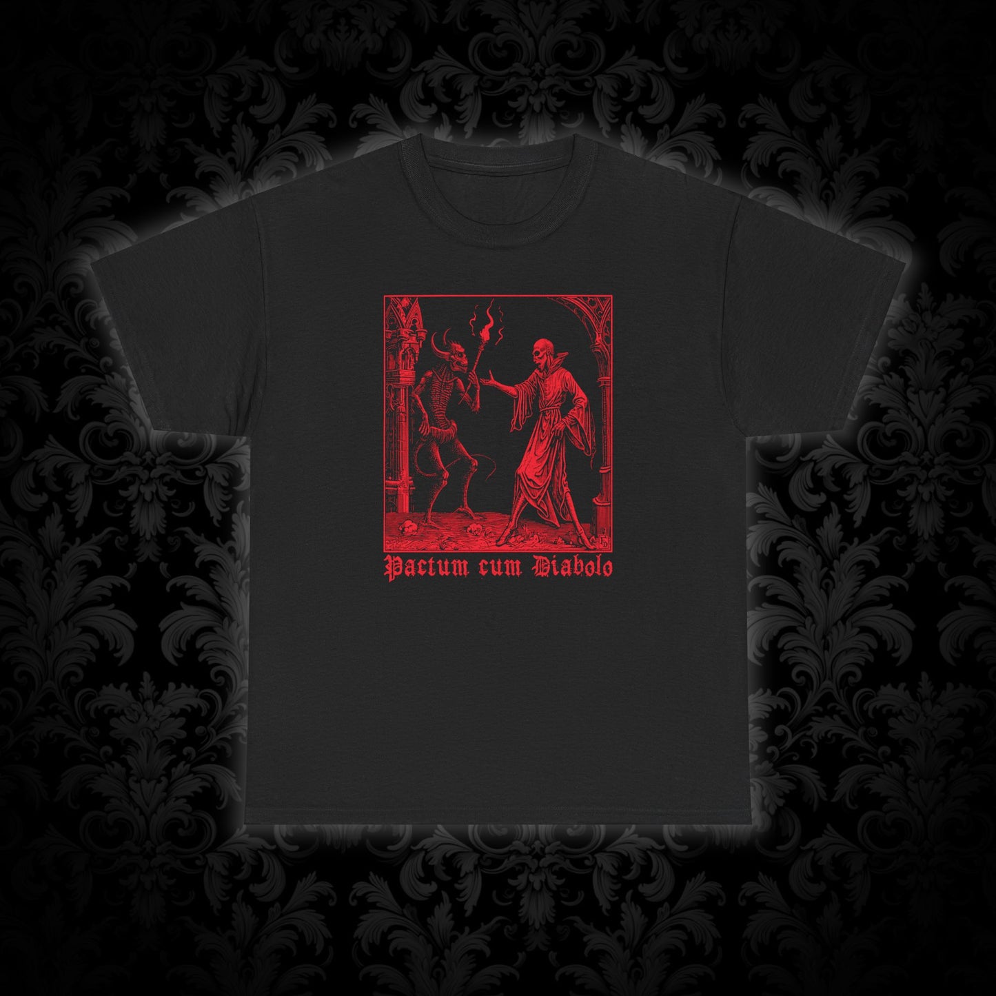 Unisex T-shirt Pactum cum Diabolo in Red