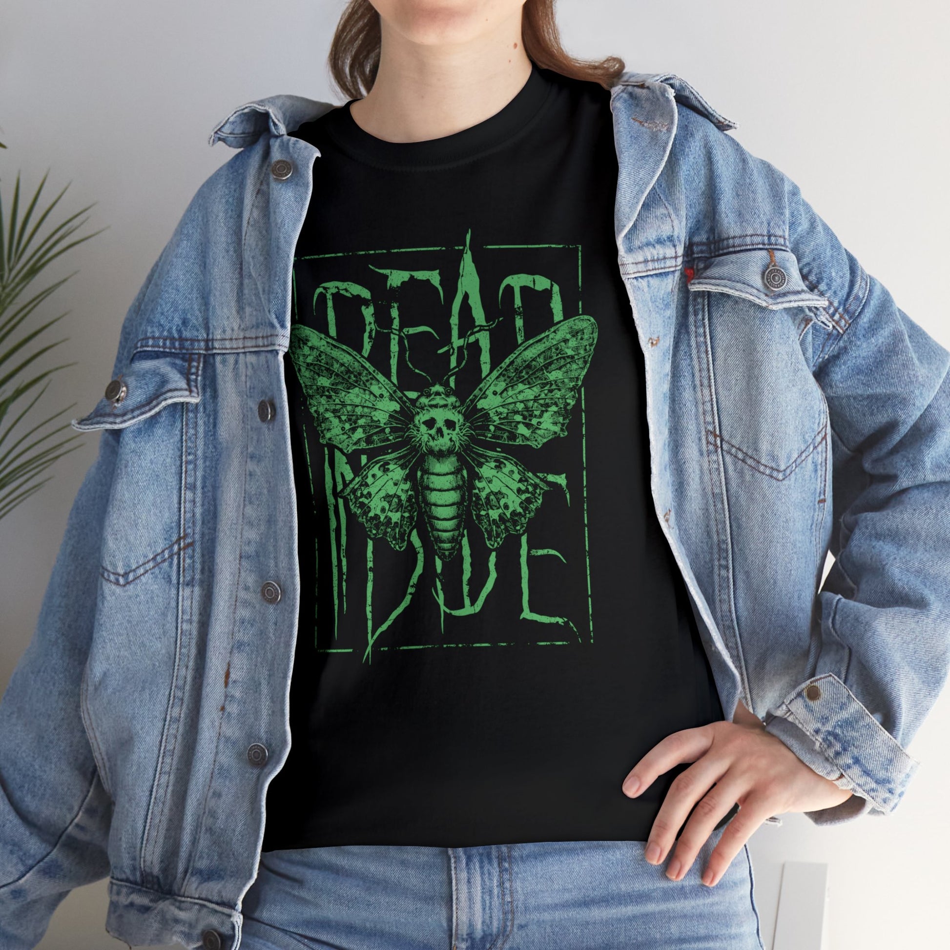 Unisex T-shirt Dead Inside in Green - Frogos Design