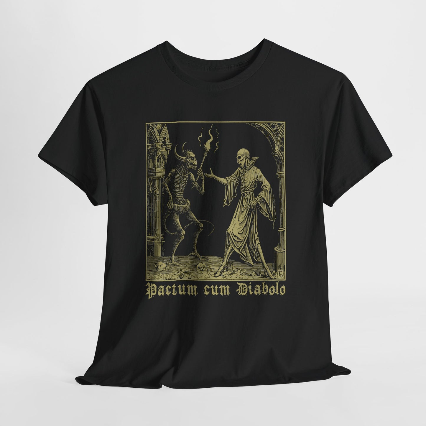 Unisex T-shirt Pactum cum Diabolo in Beige