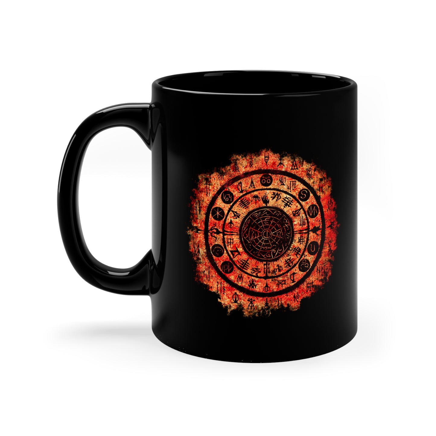 Mug Witchcraft Seal Design in Orange - Frogos Design